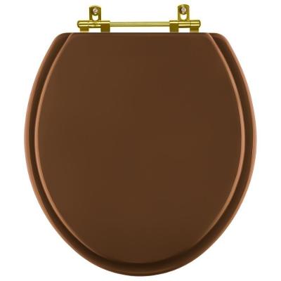 Assento Sanitário Universal Oval Resina Plástica com Ferragem Dourada Ocre Pontto Lavabo 40CM
