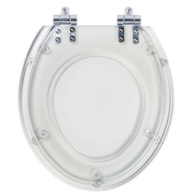 Assento Sanitário Oval Resina Plástica Fechamento Suave Transparente Pontto Lavabo 40CM