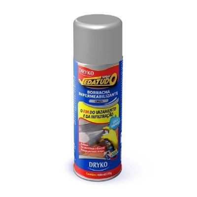 Spray Impermeabilizante Sprayimp-cinza com Impermeabilização Rápida e Eficaz Cinza Dryko 400ML