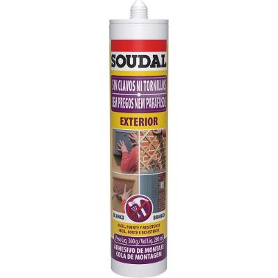 Adesivo de Silicone 120935 sem Prego Nem Parafuso Branco Soudal 280ML