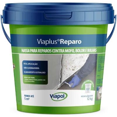 Impermeabilizante Cimentício Viaplus Reparo com Polímeros Cinza Viapol 12kg