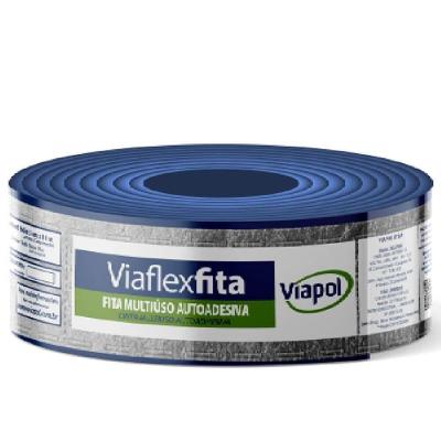 Fita Impermeável Autoadesiva Viaflex Fita Pro com Lâmina de Alumínio Prata Viapol 5CM 10M