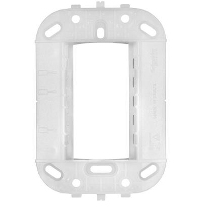 Suporte 4x2 para 3 Módulos PRM4943 Lunare Branco Steck com Bivolt 8CM