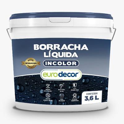 Impermeabilizante Emborrachado 03.01.01.0070 Transparente Eurodecor 3,6L