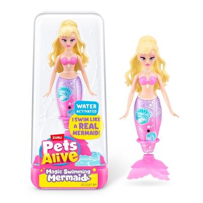 Brinquedo Pets Alive Boneca Nadadora Automática em Água Amarelo Candide 9CM 1 Unidade