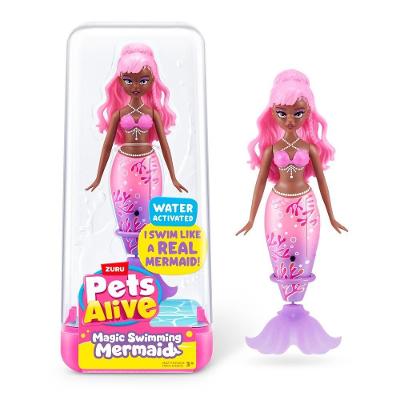 Brinquedo Boneca Nadadora Sereia Mágica com Movimentos Realistas Roxo Candide 10CM