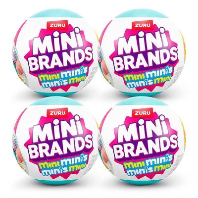 Brinquedo Kit 4 Mini Brands Fill The Fridge Série 1 com Miniaturas Detalhadas e Colecionáveis