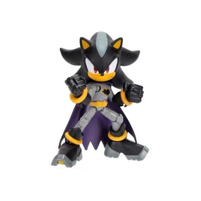 Boneco Sonic - Shadow X Batman Articulado Design Exclusivo Preto Sunny 09CM