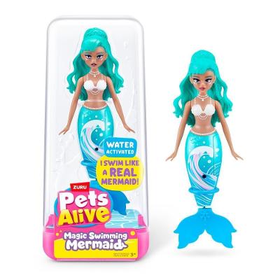 Brinquedo Boneca Nadadora Pets Alive Sereia Mágica Movimentos Realistas na Água Azul Candide