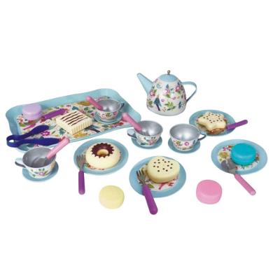 Jogo de Chá Infantil Meu Maravilhoso Jogo de Chá de Metal com Design Floral Branco Yes Toys 9CM 32