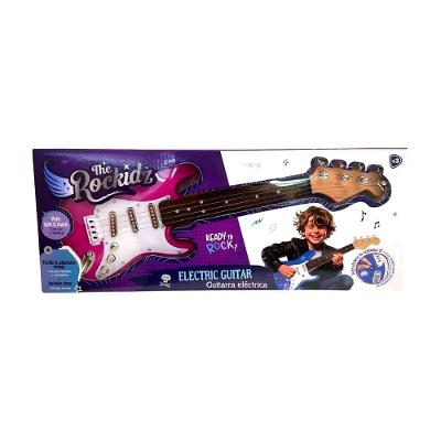 Guitarra Elétrica Infantil The Rockidz com Som e Luz Rosa 44CM Yes Toys