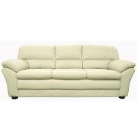 Sofá 3 Lugares Laura 212cm Couro Off White - 1