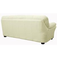 Sofá 3 Lugares Laura 212cm Couro Off White - 5