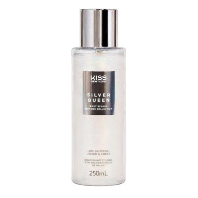 Body Splash Silver Queen Kiss New York Eau de Toilette Feminino Floral Frutal 250ML