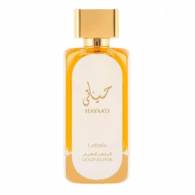 Perfume Gold Elixir Lattafa Eau de Parfum Unissex Couro Ambarado 100ML