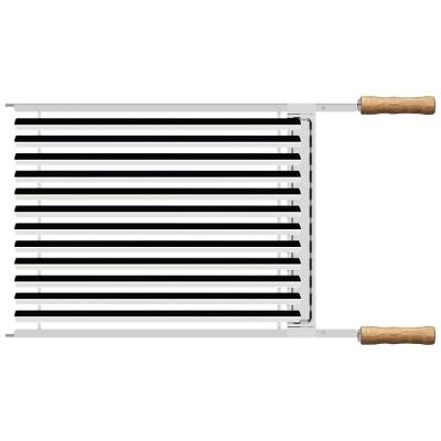 Grelha Churrasco Tramontina para Alimentos em Aço Inox com Coletor de Gordura e Cabo de Madeira