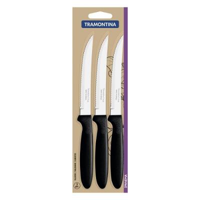 Conjunto de Facas para Churrasco Ipanema com Lâminas em Aço Inox e Cabos de Polipropileno Preto