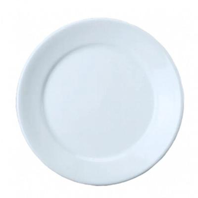 Conjunto de Pratos Raso Bar Hotel 6 Peças Porcelana Resistente para Uso Diário Branco