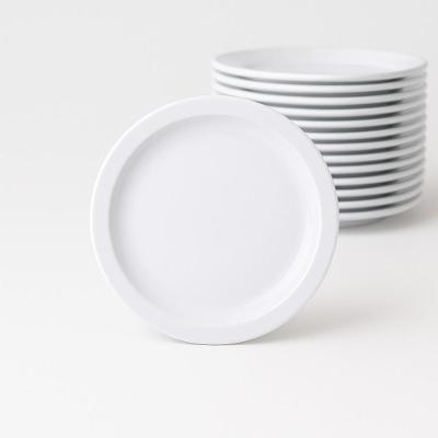 Prato Sobremesa Paola 21cm Porcelana Borda Reforçada para Mesa Branco Tramontina
