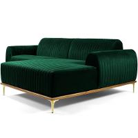 Sofá 3 Lugares Com Chaise Molino 245 Cm Verde Musgo C-303 - 1