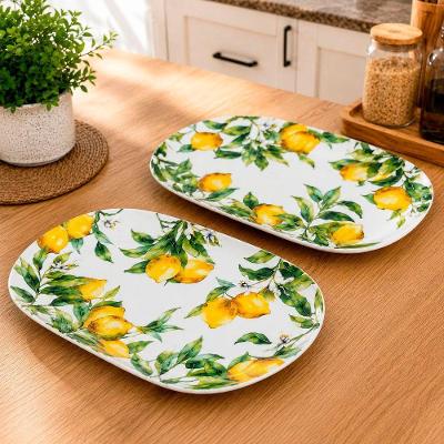 Travessa Bandeja Sicília para Servir Alimentos Melamina Retangular 45x33cm Branco