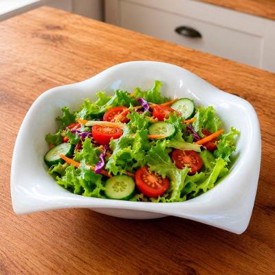 Tigela Bowl Grande Saladeira em Melamina 1500ML Resistente e Durável para Servir Alimentos Branca