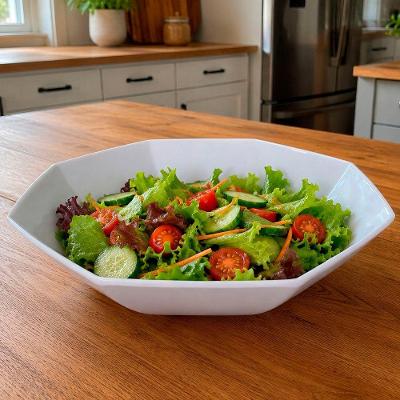 Tigela Bowl Saladeira em Melamina para Servir 3,6L Resistente Cozinha Branco