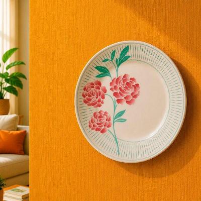 Prato Decorativo com Suporte para Fixação em Parede Branco Donna