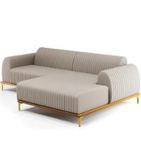 Sofá 3 Lugares Com Chaise De Estar Molino 230cm Bege C-107 - 1