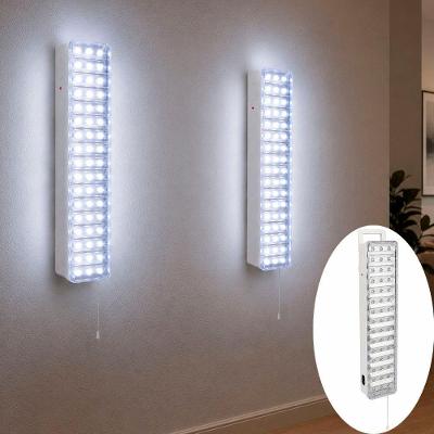 Luminária de Emergência Recarregável 60 Leds Alta Luminosidade Bivolt Kit 2pçs