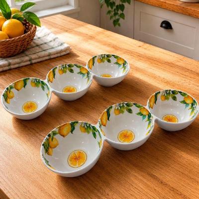 Petisqueira C-3 Bowls Sicília em Melamina Resistente com 3 Recipientes Redondos para Aperitivos