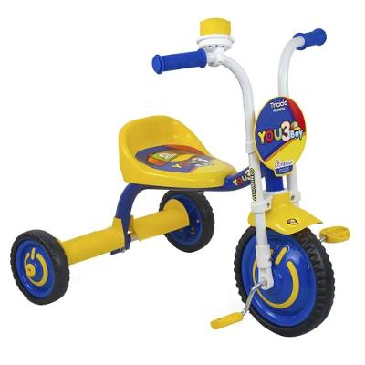 Triciclo Infantil You 3 com Pedal e Pneus em EVA Azul e Amarelo
