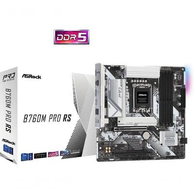 Placa Mãe B760M Pro RS com DDR5 7200MHz OC e LAN 2.5G HDMI-DP Asrock