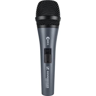 Microfone Dinâmico e835-S Cardioide com Chave Liga Desliga Preto Sennheiser