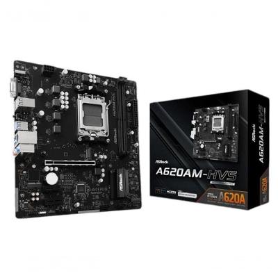 Placa Mãe A620AM-HVS DDR5 6800+ Mhz HDMI VGA Gigabit Preto Asrock