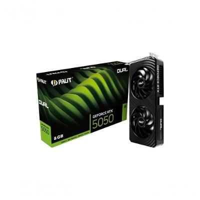 Placa de Vídeo Palit Geforce RTX 5050 Dual 8GB GDDR6 Arquitetura Blackwell Cor Preta