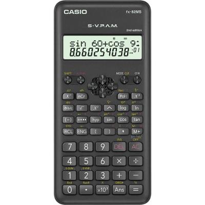 Calculadora Científica Casio FX-82MS-2-S4-DH 240 Funções Escolar Avançada Preta