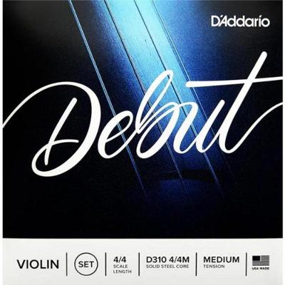 Encordoamento para Violino Debut D310 Tensão Média Timbre Equilibrado e Brilho Inox D'Addario