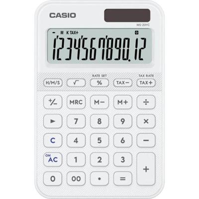 Calculadora de Mesa Casio MS-20YC 12 Dígitos Solar e Bateria 10.1cm X 15.45cm Branca