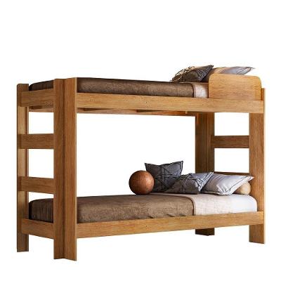 Beliche Solteiro Milano com Escada Reversível MDF Cinamomo 96CM