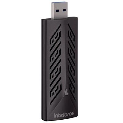 Adaptador USB Wi-Fi A1800X Intelbras Wi-Fi 6 Dual Band 1800 Mbps Preto