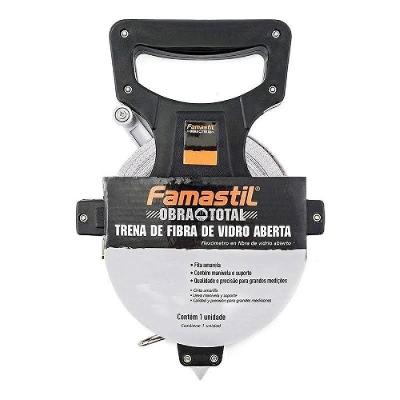 Trena de Fibra de Vidro Aberta com Fita Resistente Bivolt Famastil 50MX13MM