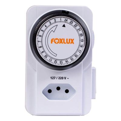 Timer Temporizador Analógico Foxlux com Programação 15 Minutos Bivolt 110V-220V