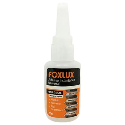 Adesivo Instantâneo Foxlux Cola Rápida Multiuso Ação Imediata 20g Bivolt