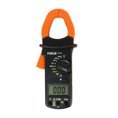Alicate Amperímetro Multímetro Digital Profissional 2 em 1 Laranja Foxlux 35MM²