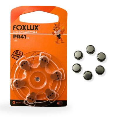 Bateria Auditiva Foxlux PR41 - ZA312 para Aparelhos Auditivos 1,45V 160MAH