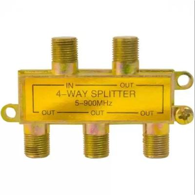 Divisor de Sinal Coaxial Foxlux 4 Saídas 5–900 Mhz Kit 10 Inox