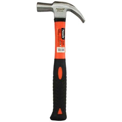 Martelo Unha Polido 25mm com Cabo Fibra de Vidro e Empunhadura Emborrachada Preta Famastil 25MM