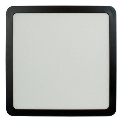 Painel de LED Quadrado Sobrepor com Tecnologia LED 18W 6500K Bivolt Foxlux Preto