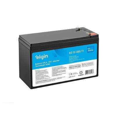 Bateria Selada EG 12-SEG T1 com VRLA-AGM 12V para Alarme e Segurança Elétrica Elgin